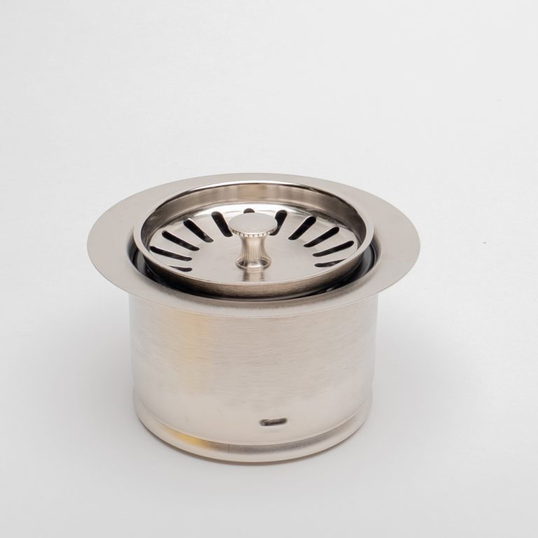 WASTE KING STYLE 3BOLT (NIPPLE) MOUNT EXTENDED GARBAGE DISPOSAL FLANGE AND STRAINER STOPPER KIT