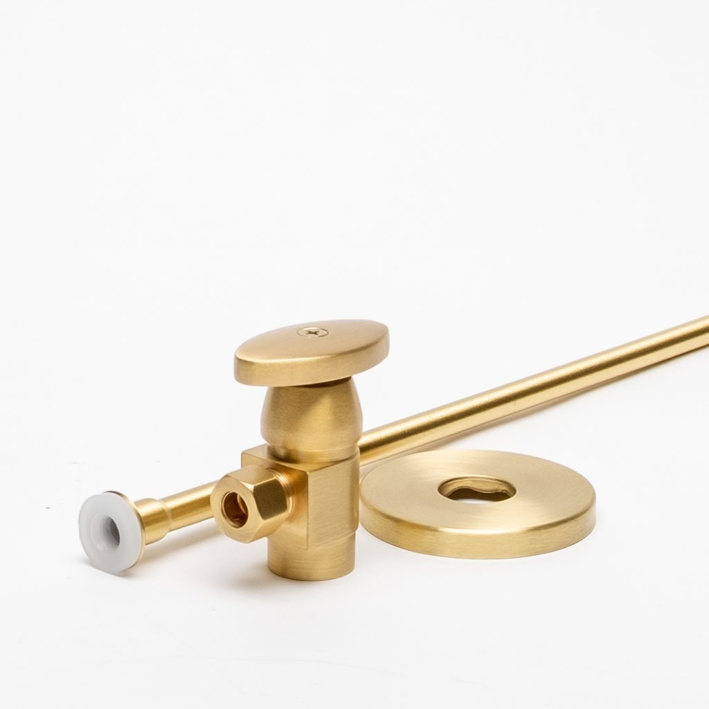 1/2 INCH F.I.P. X 3/8 INCH O.D. COMP. 1/4TURN ANGLE STOP TOILET KIT