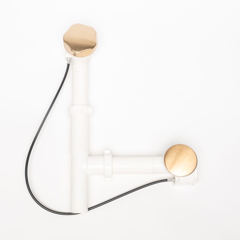 CABLE OPERATED TUBULAR BATHTUB WASTE AND OVERFLOW DRAIN. TBD337P22