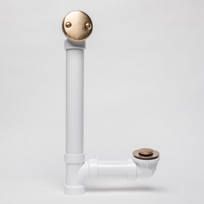 SCH. 40 PVC TOE OPERATED WASTE AND OVERFLOW WITH 2-HOLE FACEPLATE. - TBD332P