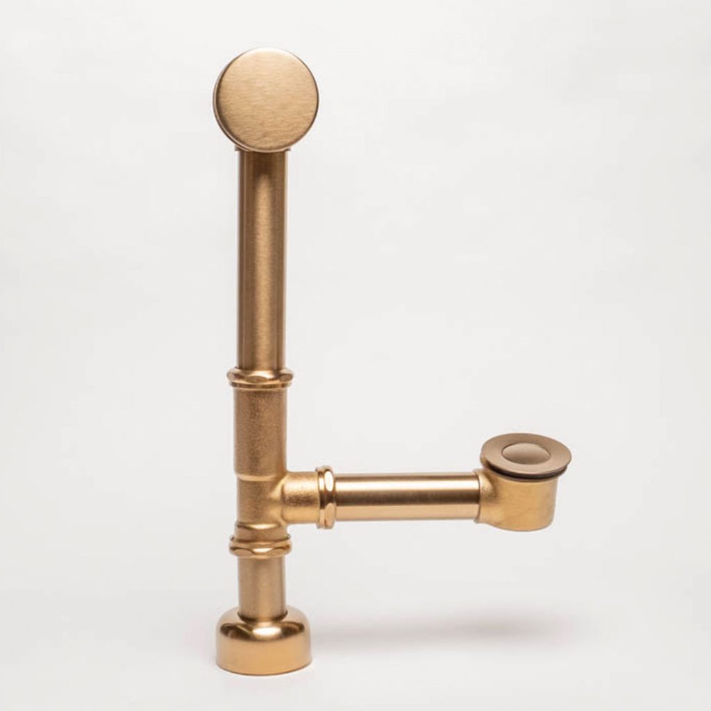 FLUSH TOE OPERATED BATHTUB WASTE AND OVERFLOW DRAIN WITH NOHOLE