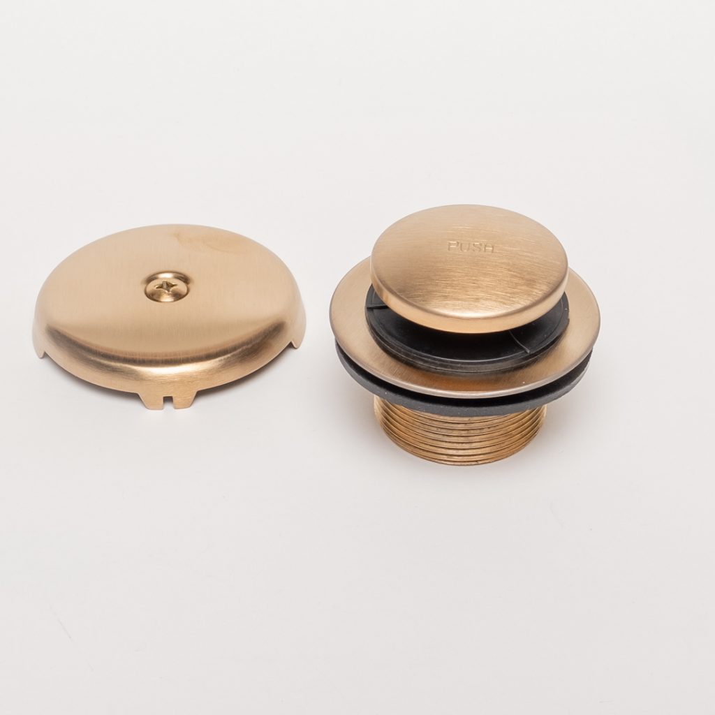 11/2 INCH COARSE THREAD TOE OPERATED BATHTUB DRAIN PLUG AND 1HOLE