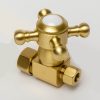 1/2 INCH NOM. COMPRESSION X 3/8 INCH O.D. COMPRESSION 1/4-TURN STRAIGHT STOP VALVE. - TBD512CQTX-2