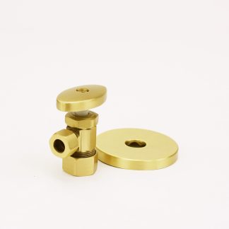 1/2 INCH NOM. COMP. X 3/8 INCH O.D. COMP. MULTI-TURN ANGLE STOP AND FLANGE KIT. - TBD503CF