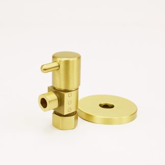 1/2 INCH NOM. COMP. X 3/8 INCH O.D. COMP. 1/4-TURN ANGLE STOP AND FLANGE KIT. - TBD503CQTLF